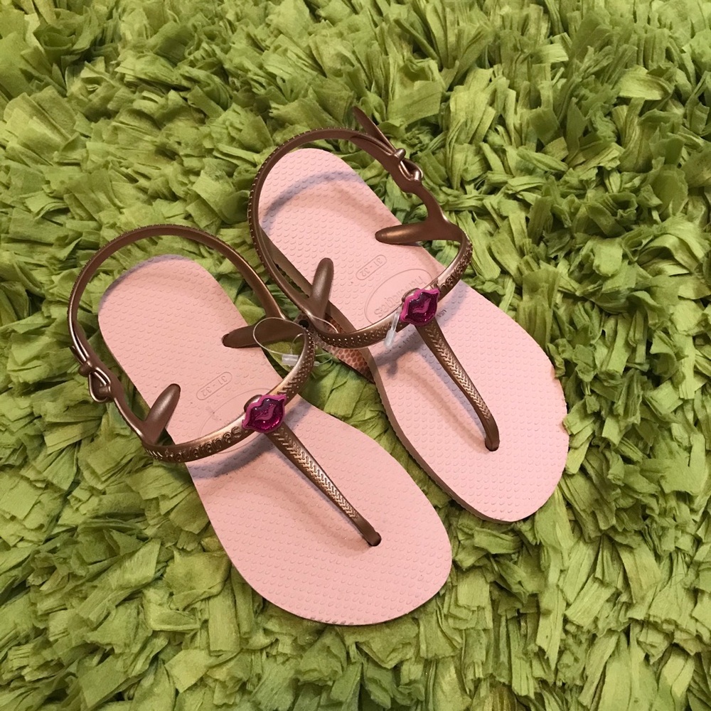 Havaianas Girls Freedom Sl Flip Flops Rose Pink - Picture 2 of 10